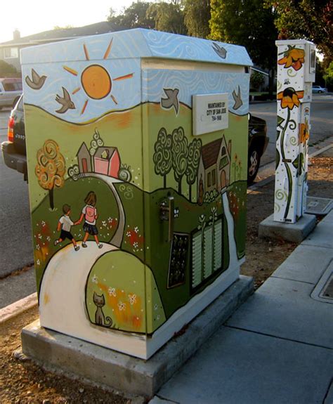 paint for electric meter box|painted utility boxes.